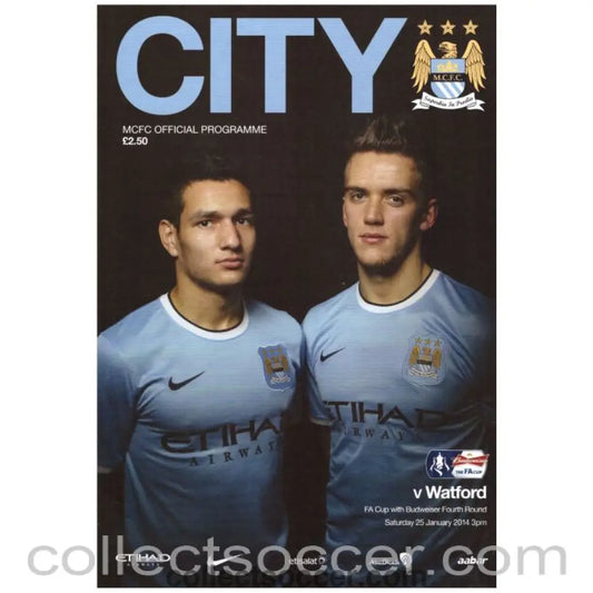 2014 Manchester City v Watford Football Programme - Collect Soccer