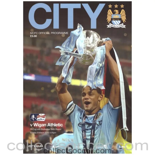 2014 Manchester City v Wigan FA Cup Official Programme - Collect Soccer