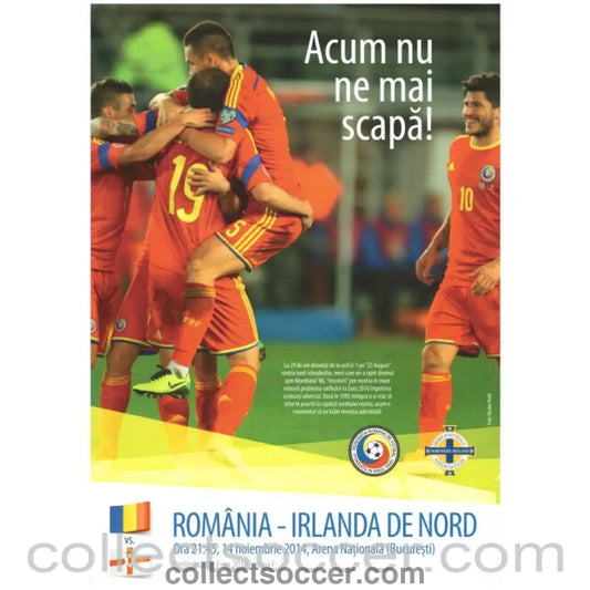 2014 Romania v Northern Ireland Official Programme - Collect Soccer