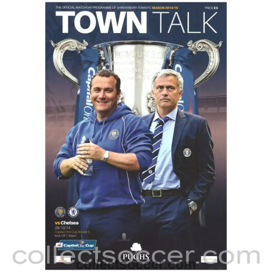 2014 - Shrewsbury Town v Chelsea Official Programme 28/10/14 - Collect Soccer