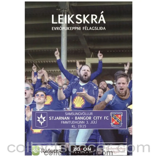 2014 Stjarnan v Bangor City Football Programme - Collect Soccer
