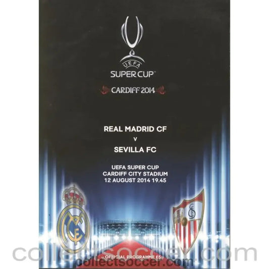 2014 Super Cup Final Programme Real Madrid v Sevilla - Collect Soccer