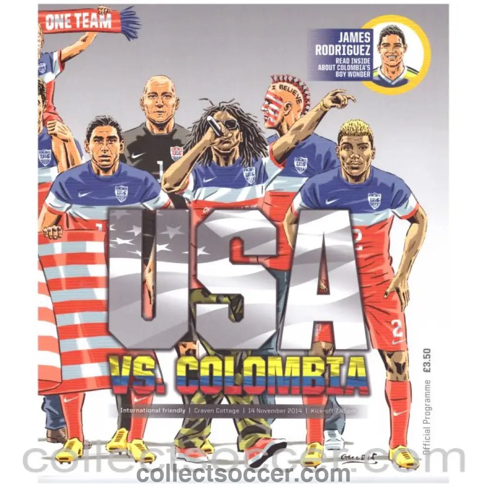 2014 USA v Colombia Official Football Programme - Collect Soccer