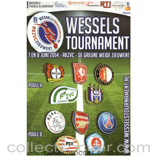 2014 Wessels Tournament Football Programme Arsenal, PSG - Collect Soccer