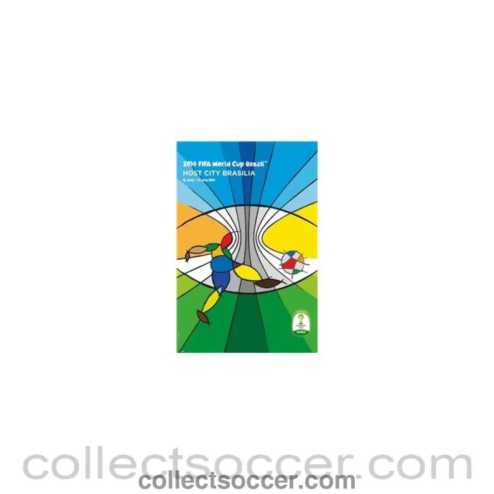 2014 World Cup Official Poster Brasilia Host City - Collect Soccer
