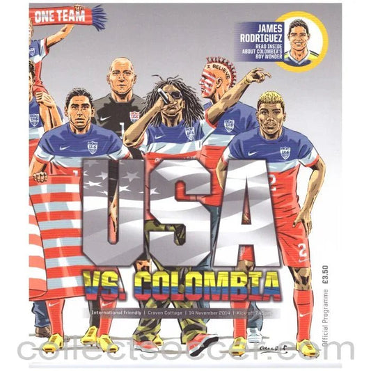 2014 USA v Colombia Official Football Programme - Collect Soccer