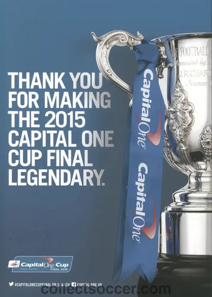 2015 League Cup Final Official Programme Chelsea V Tottenham Hotspur - Collect Soccer