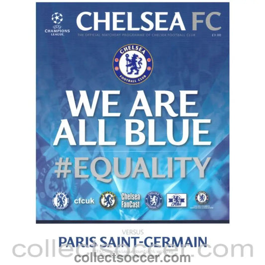 2015 - Paris Saint Germain v Chelsea Official Programme 11/03/2015 - Collect Soccer