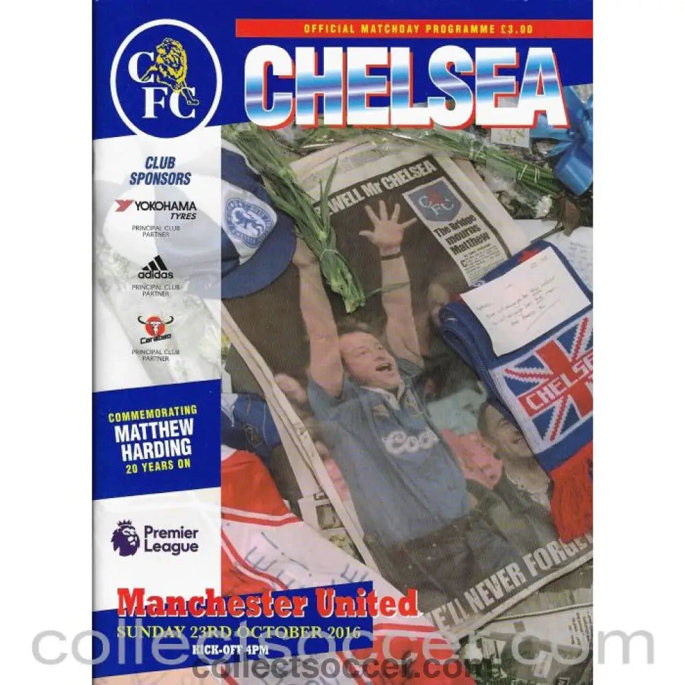 2016 - Chelsea v Manchester United Football Programme 23/10/2016 - Collect Soccer