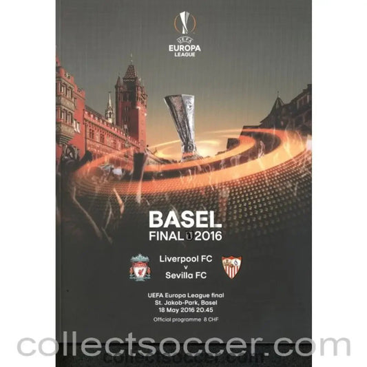 2016 UEFA Cup Final Programme Liverpool v Seville - Collect Soccer