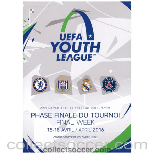 2016 UEFA Youth League Final Chelsea V PSG Football Programme - Collect Soccer