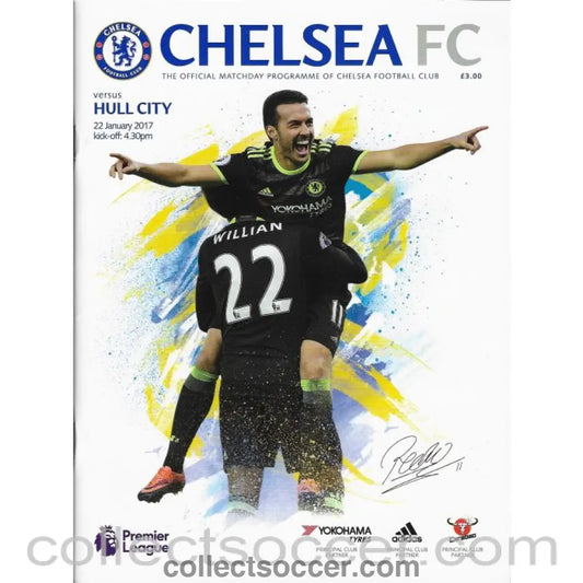 2017 - Chelsea FC v Hull City Football Programme 22/01/2017. - Collect Soccer