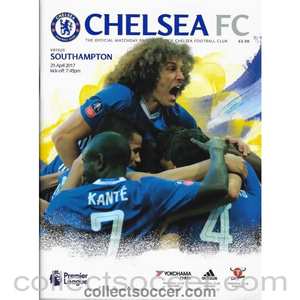 2017 - Chelsea v Southampton Football Programme 25/04/2017 - Collect Soccer