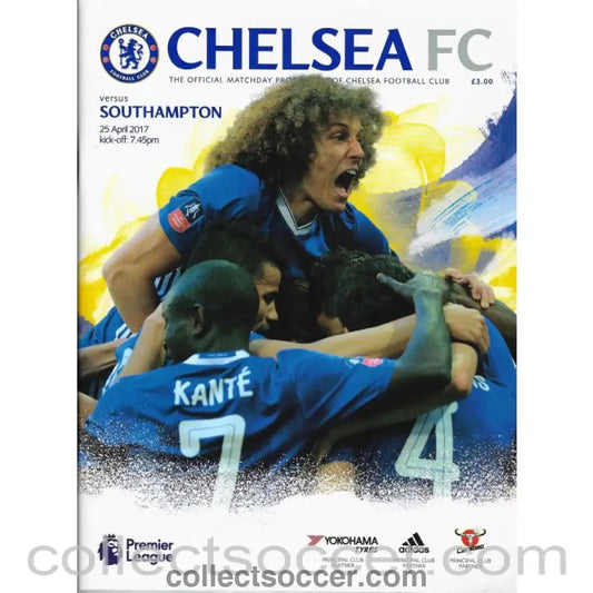 2017 - Chelsea v Southampton Football Programme 25/04/2017 - Collect Soccer