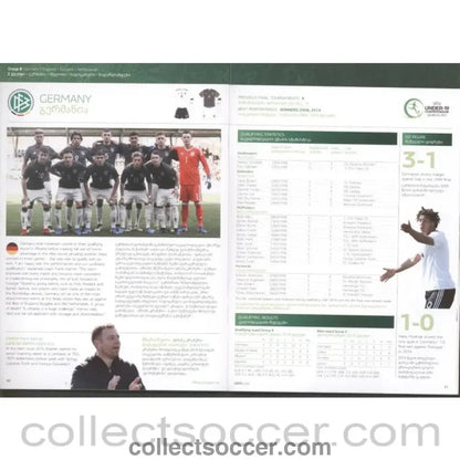 2017 Under 19 Championship Official Football Programme played in Georgia - Collect Soccer