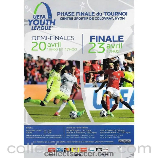 2018 UEFA Youth League Final Player Flyer - Chelsea v Porto - Manchester City v Barcelona - Collect Soccer