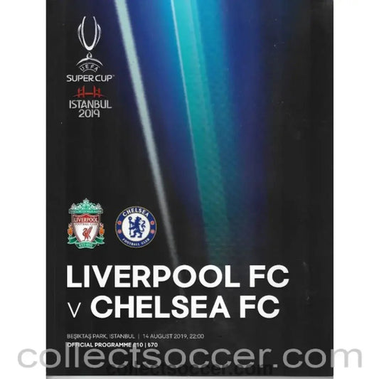 2019 Super Cup Final Official Programme Liverpool v Chelsea in Turkey - Collect Soccer