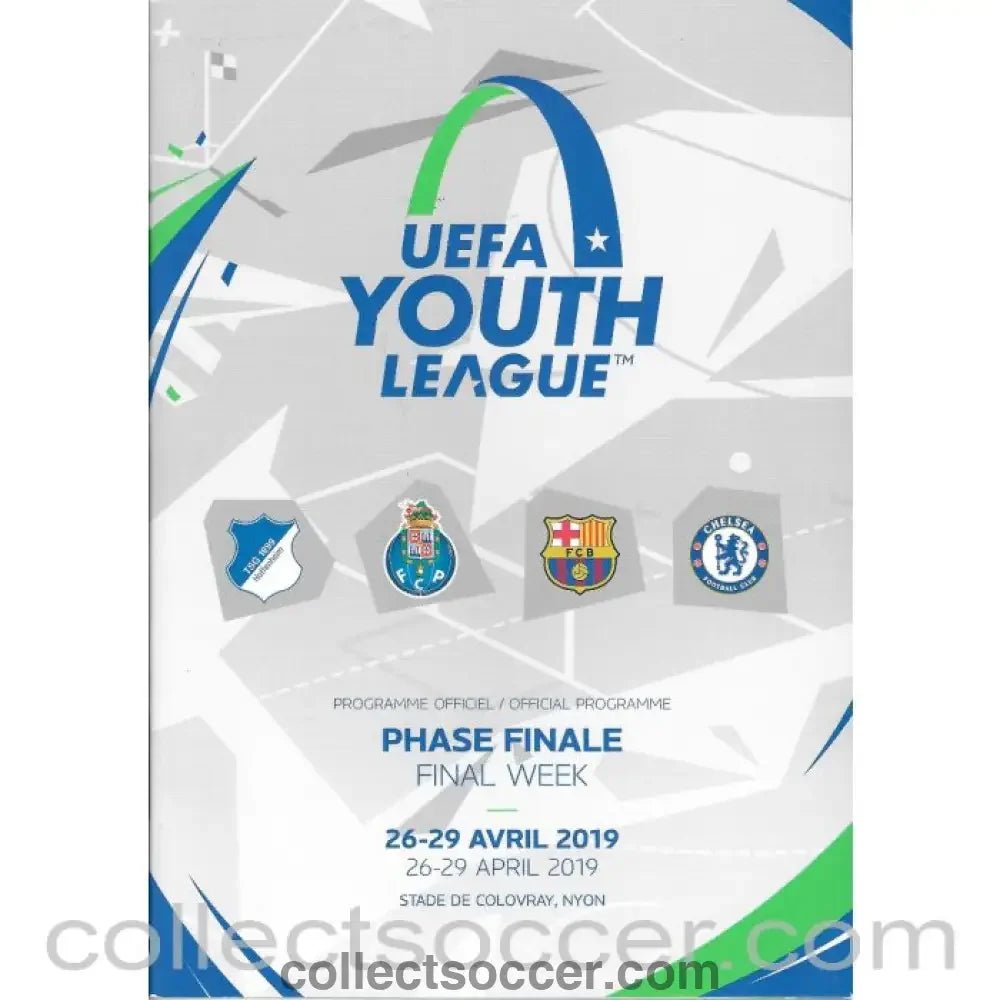 2019 Uefa Youth League Final and Semi Final Official Programme - Collect Soccer