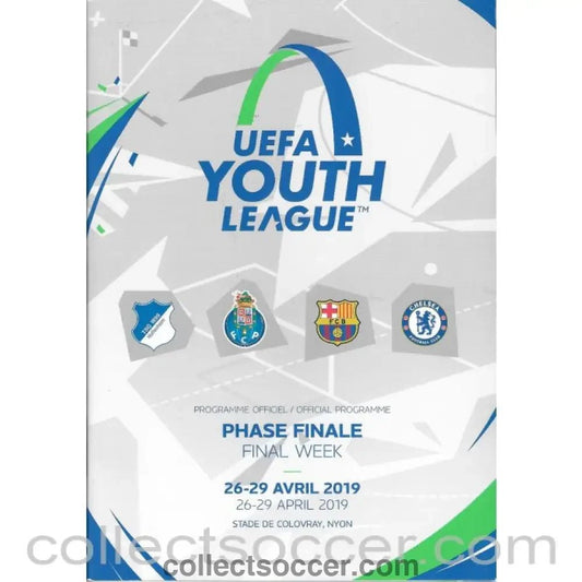 2019 Uefa Youth League Final and Semi Final Official Programme - Collect Soccer