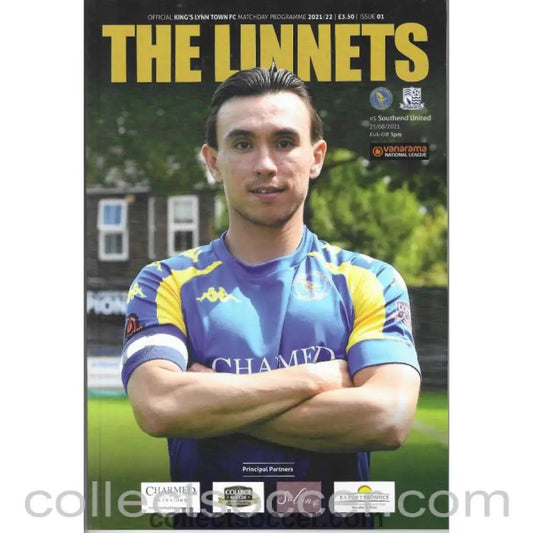 2020 - King's Lynn Town FC V Southend United 21/08/21 Official Programme - Southend's first ever non league game - Collect Soccer