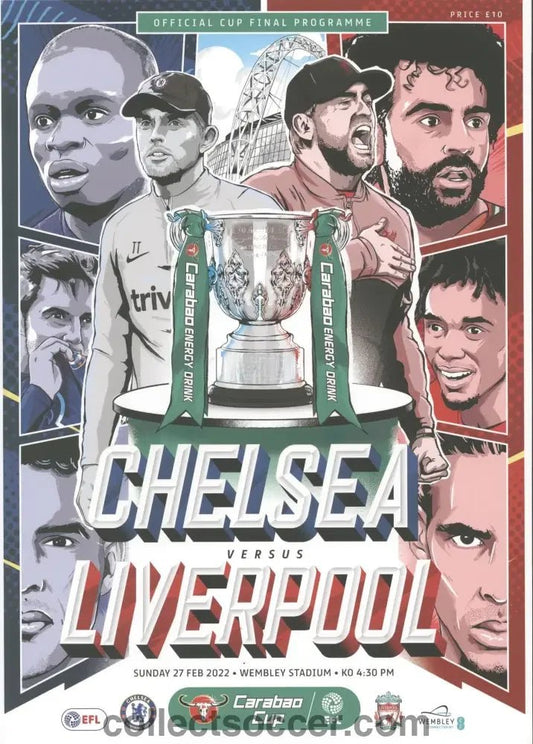 2022 Carabao Cup Final Official Programme Chelsea v Liverpool - Collect Soccer