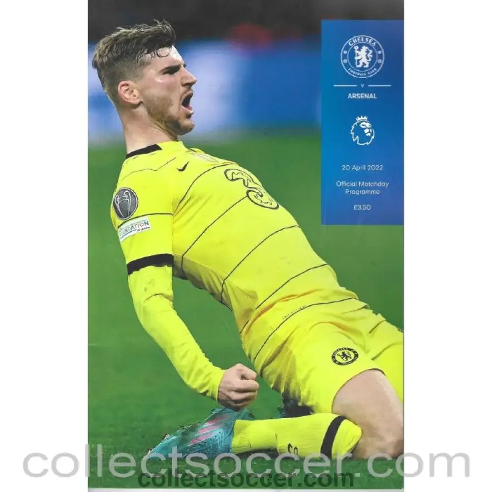 2022 - Chelsea v Arsenal Official Programme 20/4/2022 - Collect Soccer