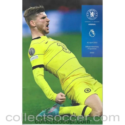 2022 - Chelsea v Arsenal Official Programme 20/4/2022 - Collect Soccer