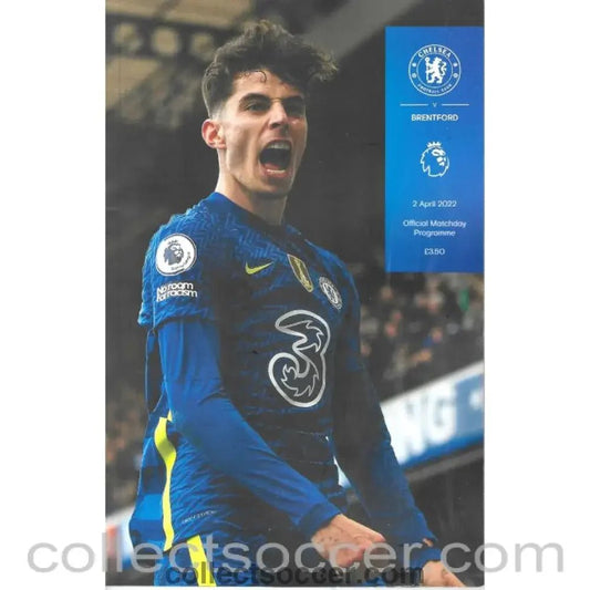 2022 - Chelsea v Brentford Official Programme 2/4/2022 - Collect Soccer