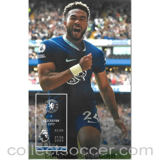 2022 - Chelsea v Leicester City 27/8/2022 Official Programme - Collect Soccer