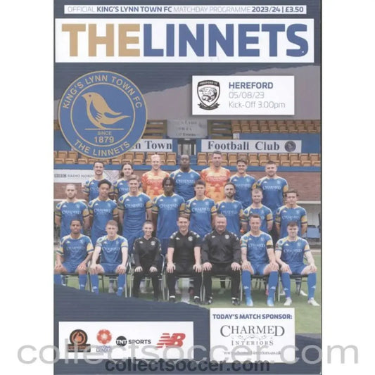 2023 - Kings Lynn Town FC v Hereford Programme 5/8/2023 - Collect Soccer