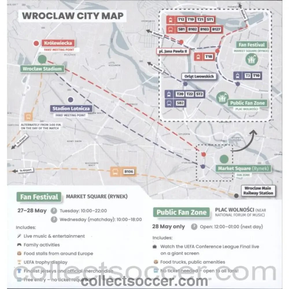 2025 - 2025 UEFA Conference Final Chelsea v Real Betis Welcome to Wroclaw Leaflet - Collect Soccer
