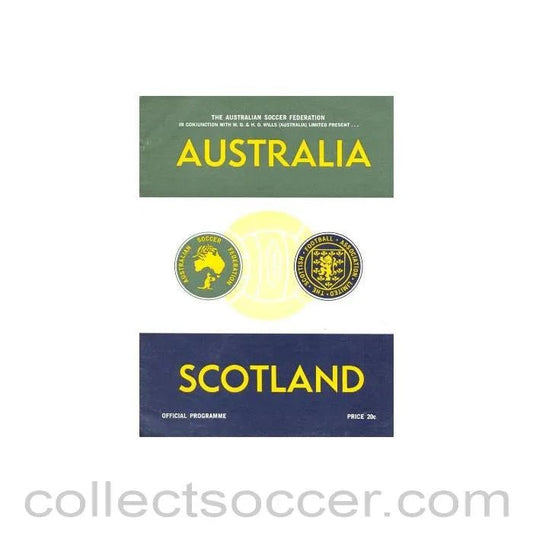 1967 Australia v Scotland official programme 31/05/1967 - Collect Soccer