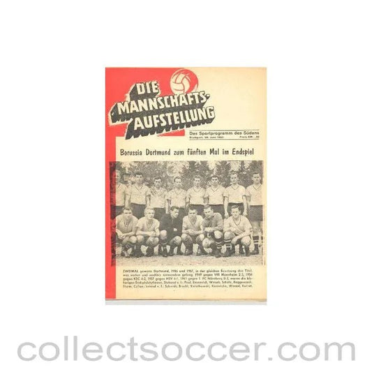 1963 Cologne v Borussia Dortmund official programme 29/06/1963 - Collect Soccer