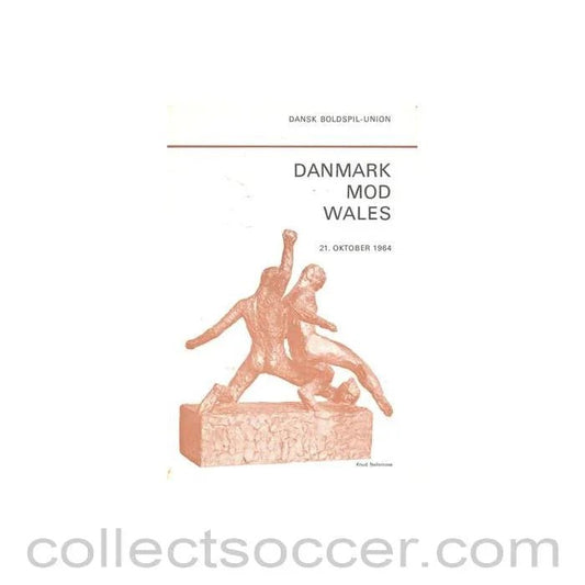 1964 - Denmark v Wales official programme 21/10/1964 - Collect Soccer