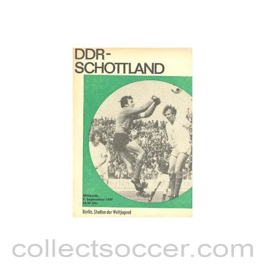 1977 Eastern Germany v Scotland official programme 07/09/1977 - Collect Soccer