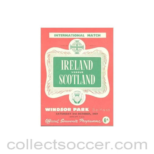 1959 - Ireland v Scotland official programme 03/10/1959 - Collect Soccer