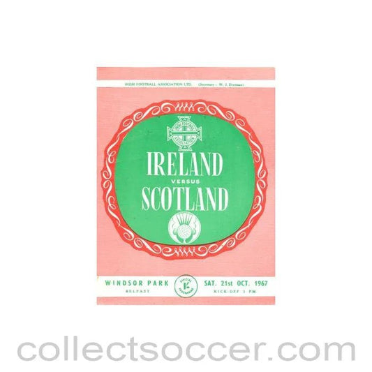1967 - Ireland v Scotland official programme 21/10/1967 - Collect Soccer