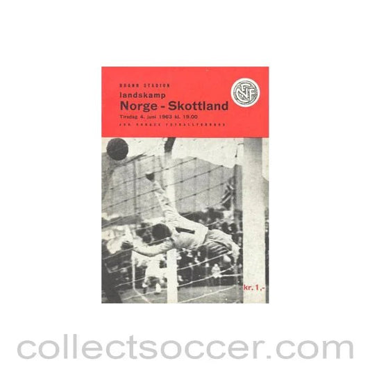 1963 Norway v Scotland official programme 04/06/1963 - Collect Soccer