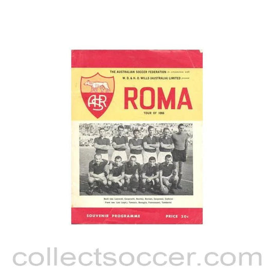 1966 Victorian State X1 v Roma Official Programme - Collect Soccer