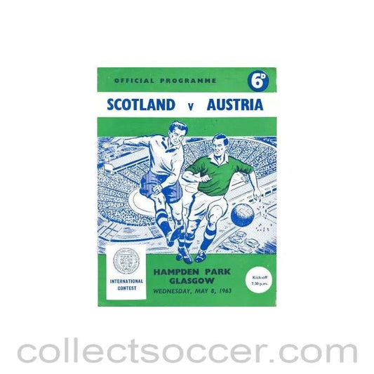 1963 Scotland v Austria official programme 08/05/1963 - Collect Soccer