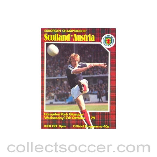 1979 Scotland v Austria official programme 17/10/1979 - Collect Soccer
