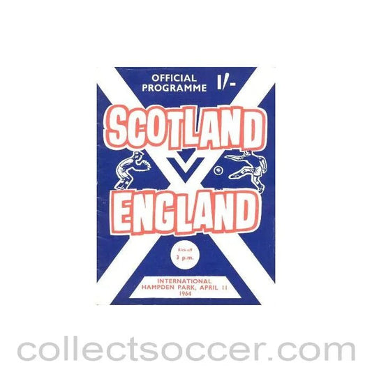 1964 Scotland v England official programme 11/04/1964 - Collect Soccer
