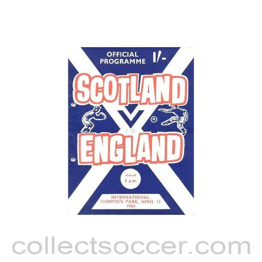 1964 Scotland v England official programme 11/04/1964 - Collect Soccer