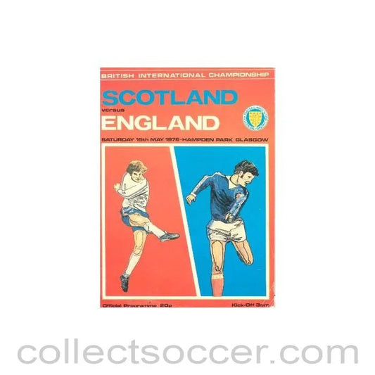 1976 Scotland v England official programme 15/05/1976 - Collect Soccer