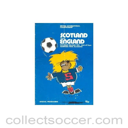 1974 Scotland v England official programme 18/05/1974 - Collect Soccer