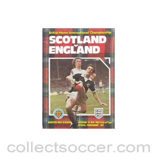 1980 - Scotland v England official programme 24/05/1980 British Home International Championship - Collect Soccer