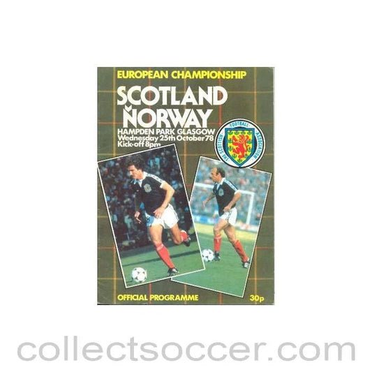1978 Scotland v Norway official programme 25/10/1978 - Collect Soccer