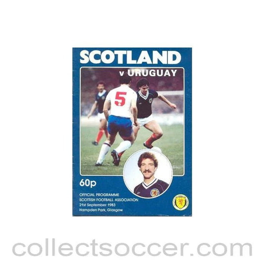 1983 Scotland v Uruguay official programme 21/09/1983 - Collect Soccer