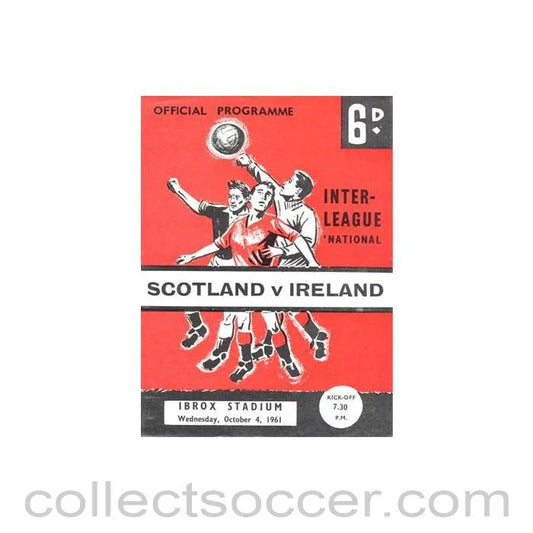 1961 Scotland v Ireland official programme 04/10/1961 - Collect Soccer
