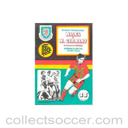 1979 Wales v West Germany official programme 02/05/1979 European Championship - Collect Soccer